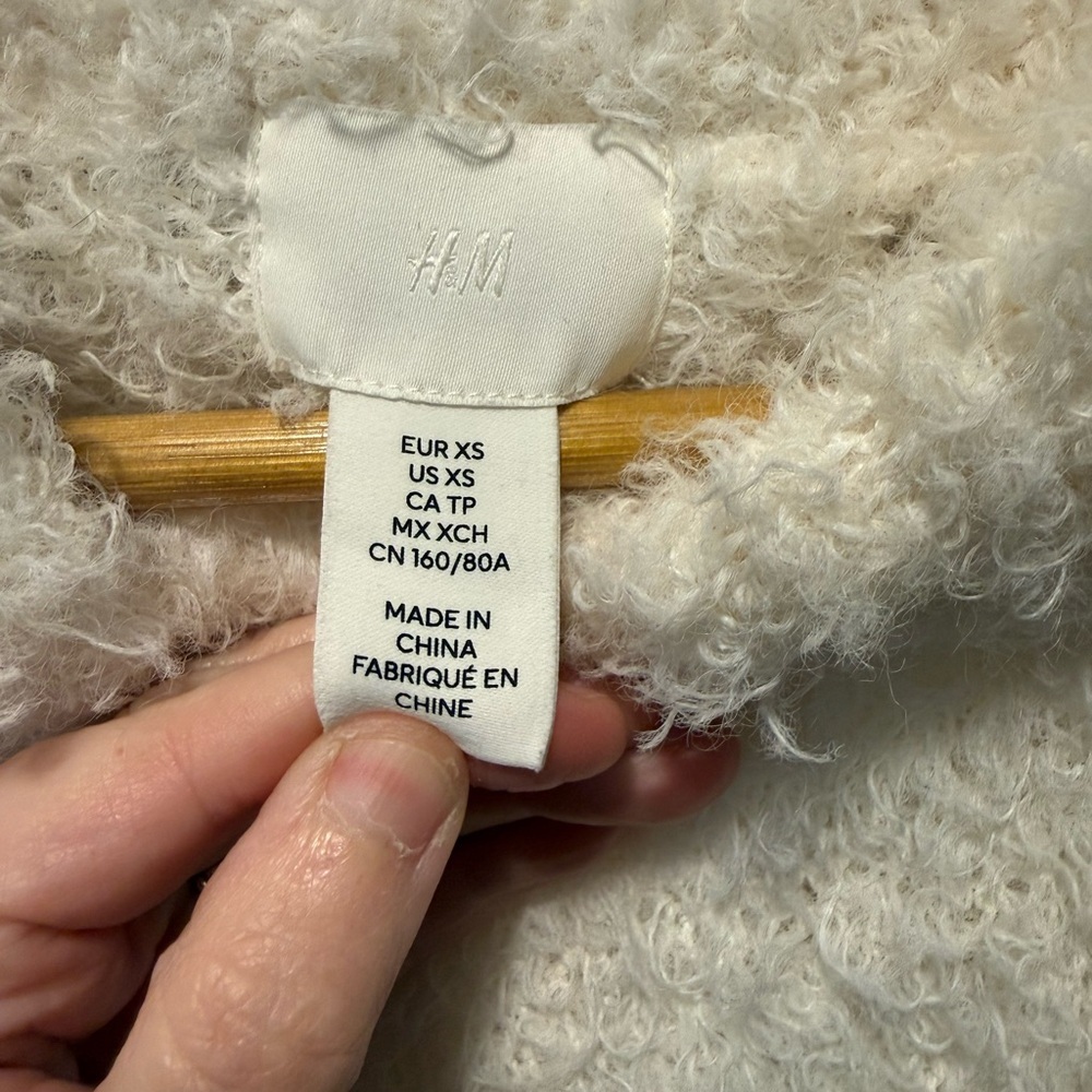 H&M Soft Cloud Dancer White Cowl Neck Sweater - Picture 3 of 5